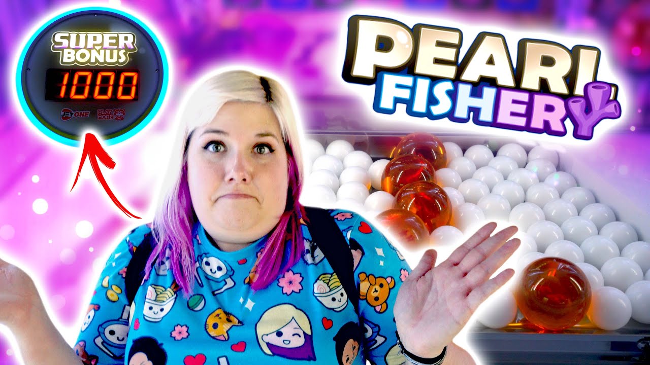 Our FIRST time playing Pearl Fishery! Coin pusher style fun at Round 1 arcade Burbank