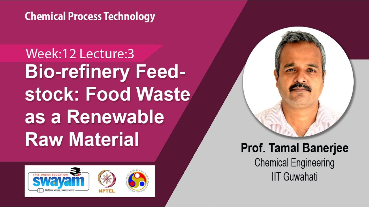 Lec 43: Bio-refinery Feedstock: Food Waste as a Renewable Raw Material