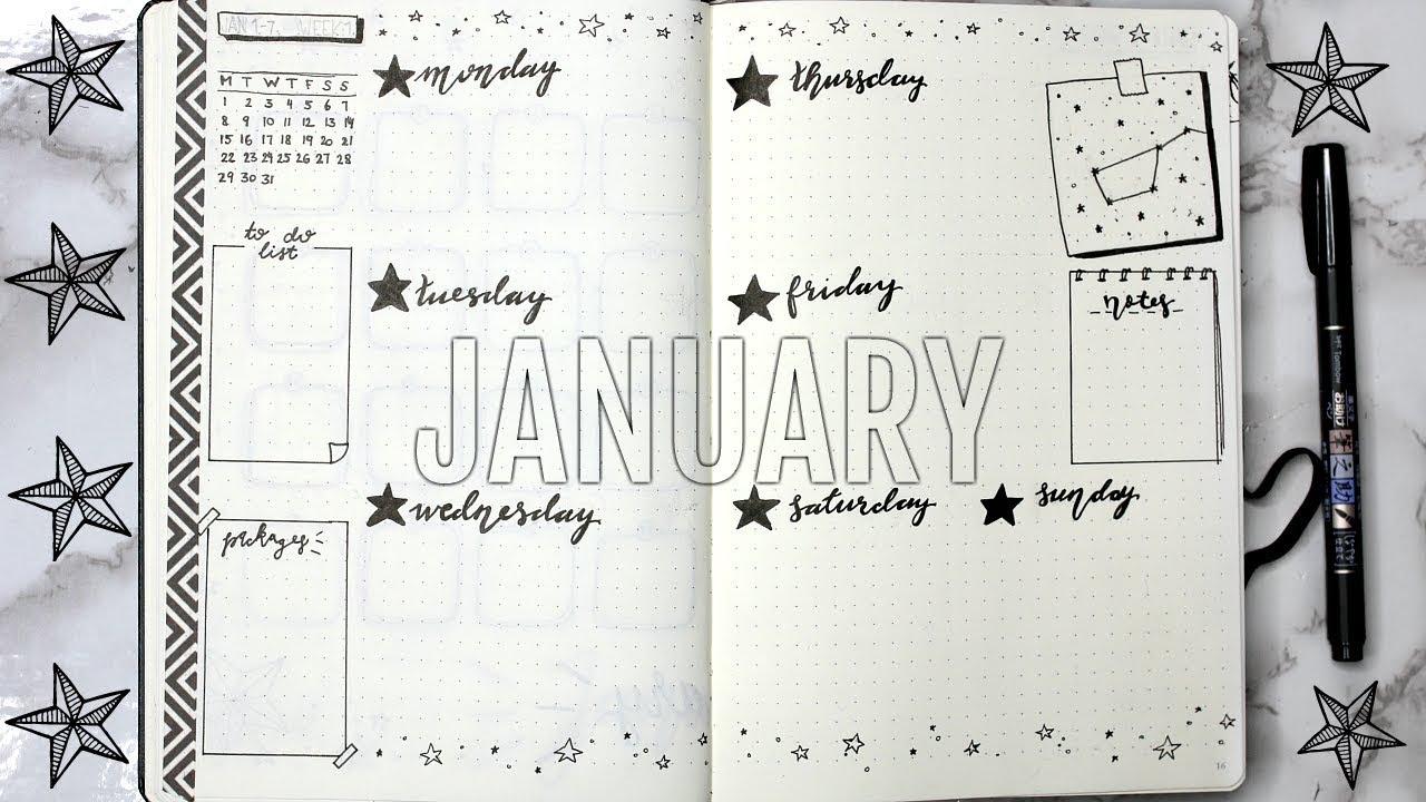 Bullet Journal - Január
