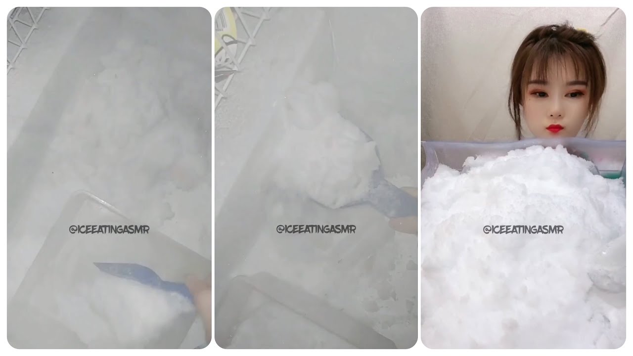 [ASMR] AWESOME ICE SCRAPING & FREEZER FROST ICE EATING VIDEOS 🧊🤍 11 冷凍霜