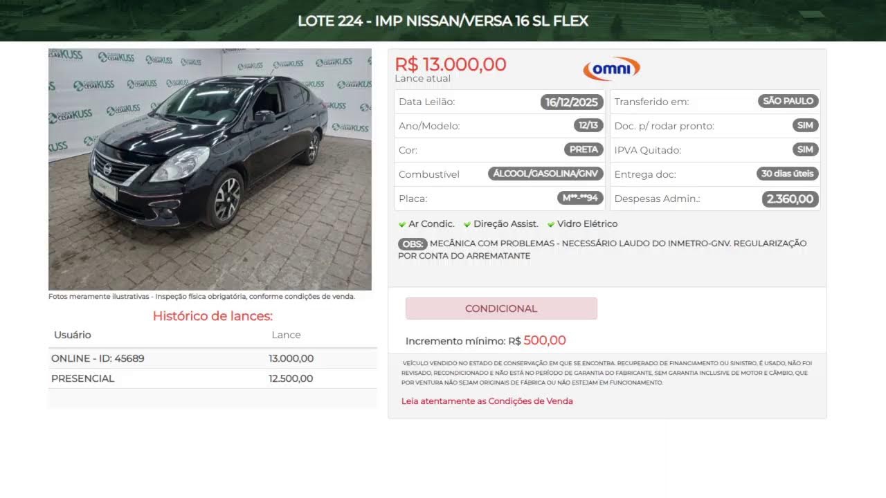 Leil&atilde;o 16/12/25 - 10h - Bancos e Financeiras
