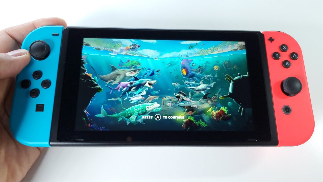 Hungry Shark World | Nintendo Switch handheld gameplay