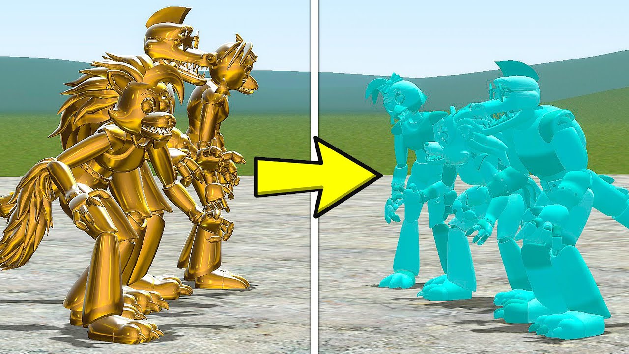 😱CREEPYPASTA GOLD FNAF vs ALL DIAMOND FNAF SB | gmod realism animation