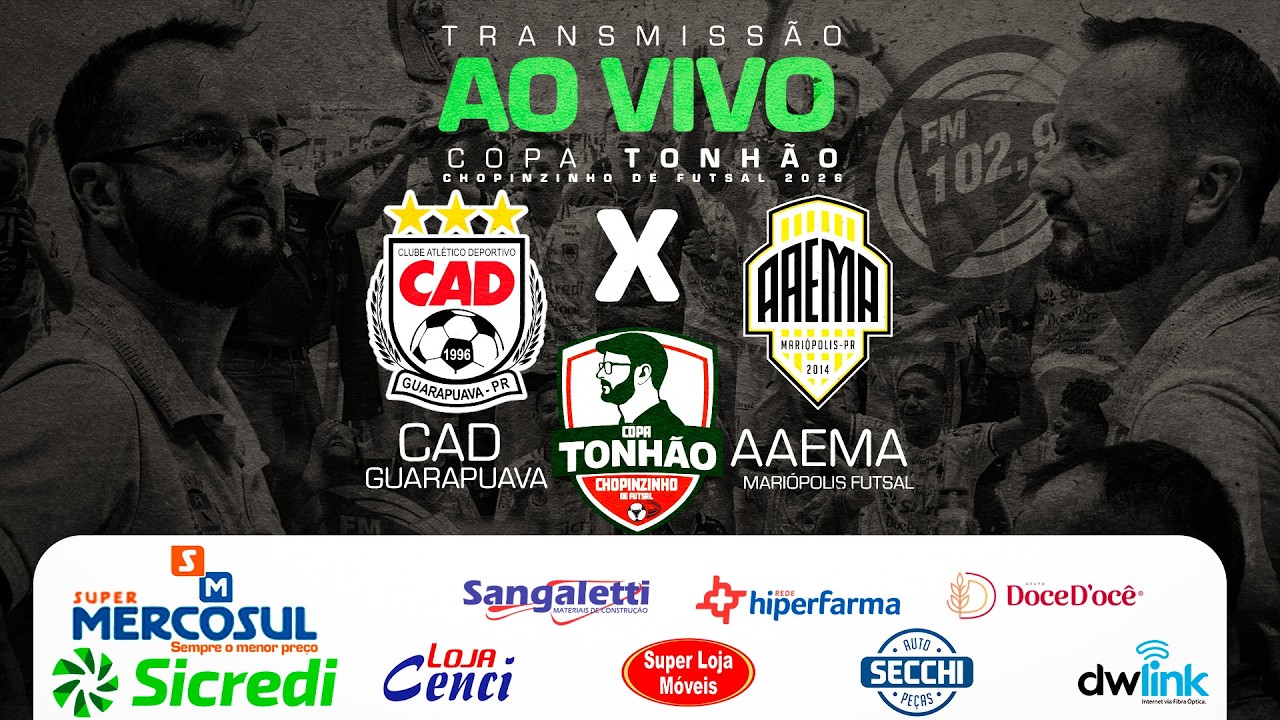 CAD Guarapuava x AAEMA Mariápolis Futsal | 2º Jogo | Copa Tonhão Chopinzinho | AO VIVO