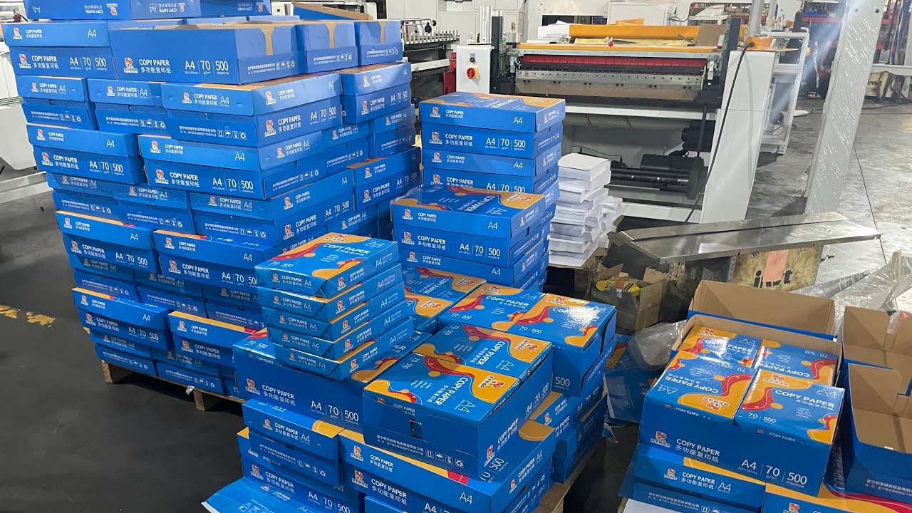 Small Scale SCA4 2 Roll Automatic A4 Reams Cutting And Packing Line 3Reams/Min Easy For Begineer