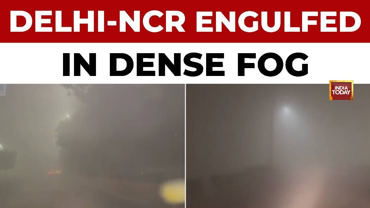 Delhi NCR Chokes Under Dense Fog As AQI Breaches 450 Mark Triggering Severe Plus Curbs | India Today