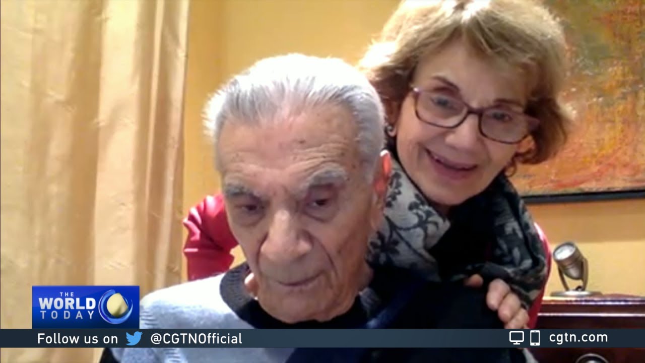 Asieh Namdar talks to her self-isolating parents in California