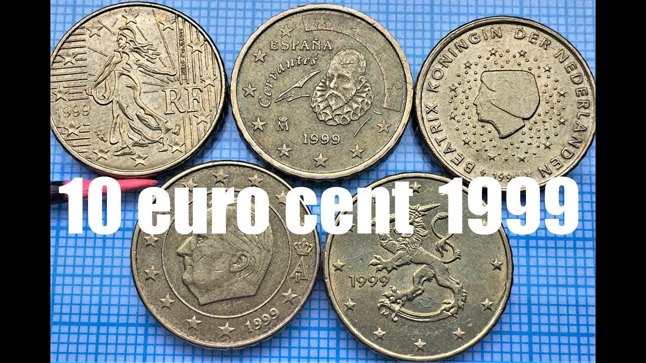 10 euro cent 1999 Netherlands Spain Finland Belgium France 4K Earn Money
