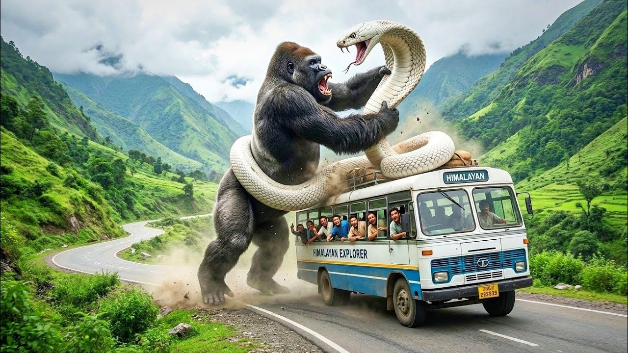 White giant cobra attacked on the way || saamp wala video