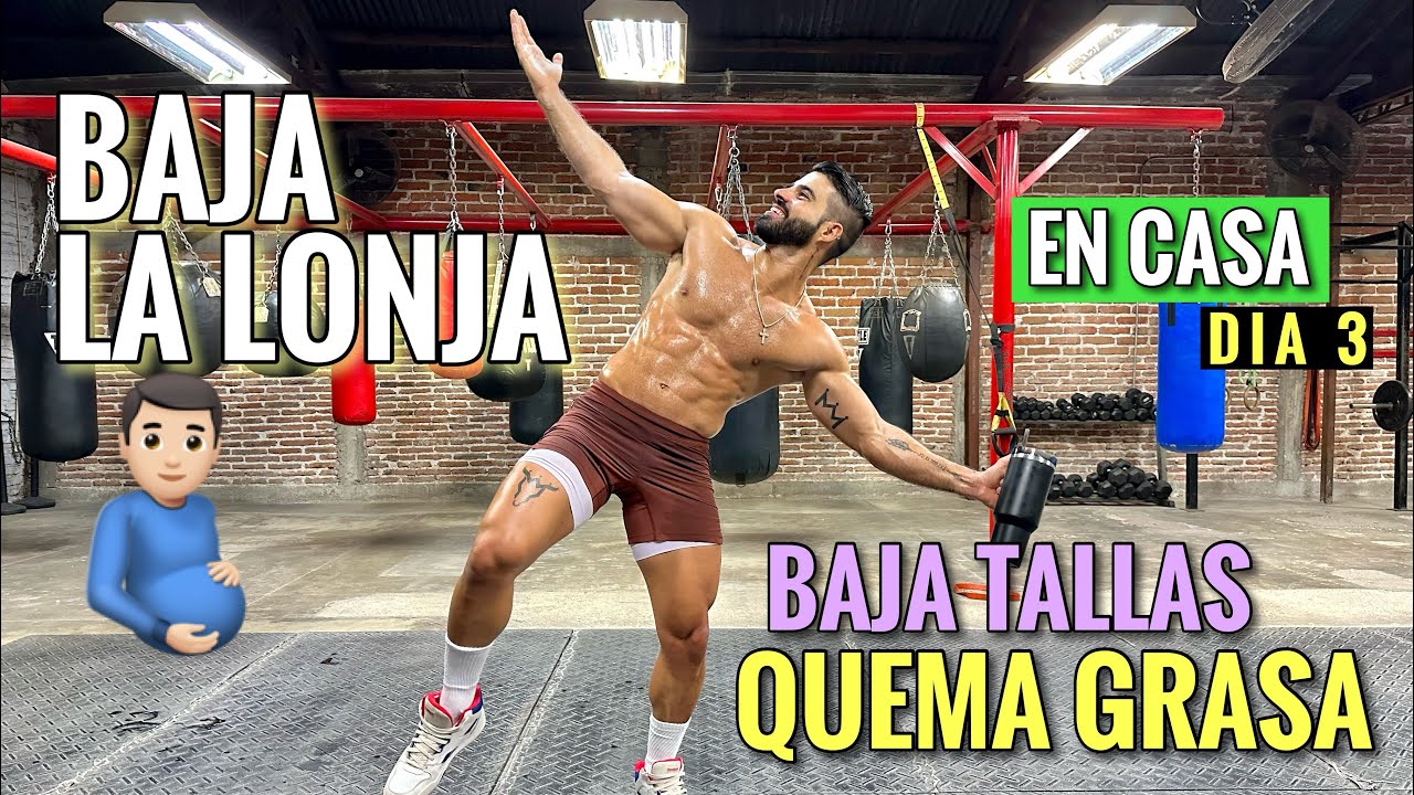 Ejercicios para Bajar La Lonja En Casa Sin Equipo (30 Minutos) Baja Tallas Y Suda Conmigo