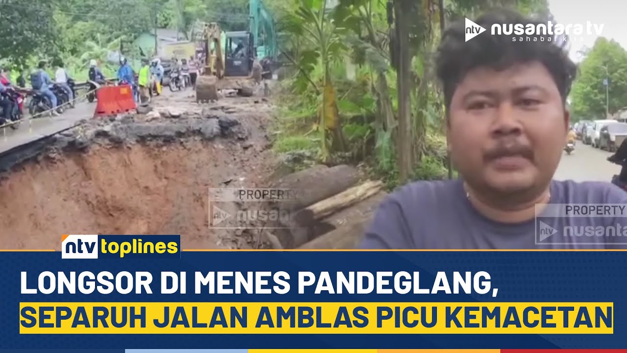Ngeri! Separuh Jalan Nasional di Pandeglang Amblas, Pengendara Terjebak Macet Panjang | NTV TOPLINES