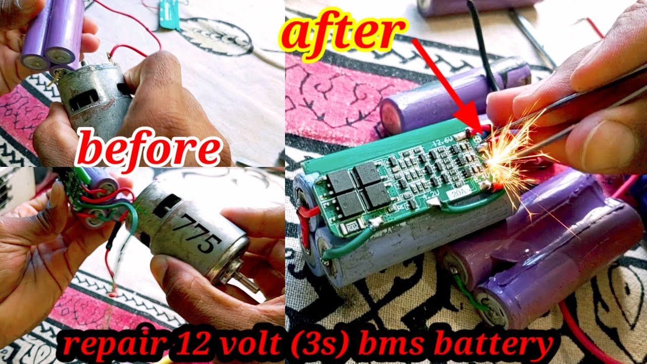 how to repair 3s bms battery | repair 12 volt battery at home || repairing battery 🔋