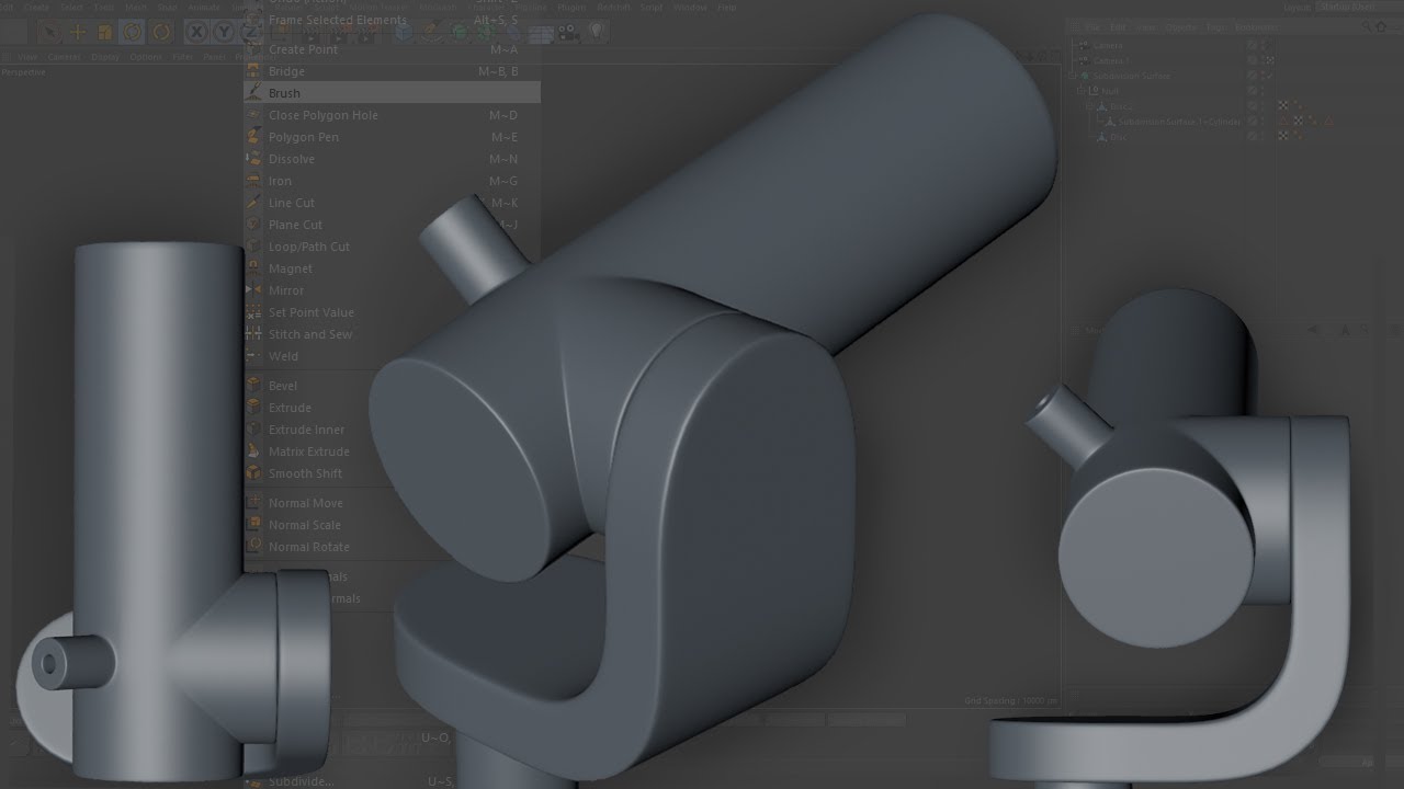 How to Combine Cylinderical Objects | Cinema 4D Modeling Tutorial
