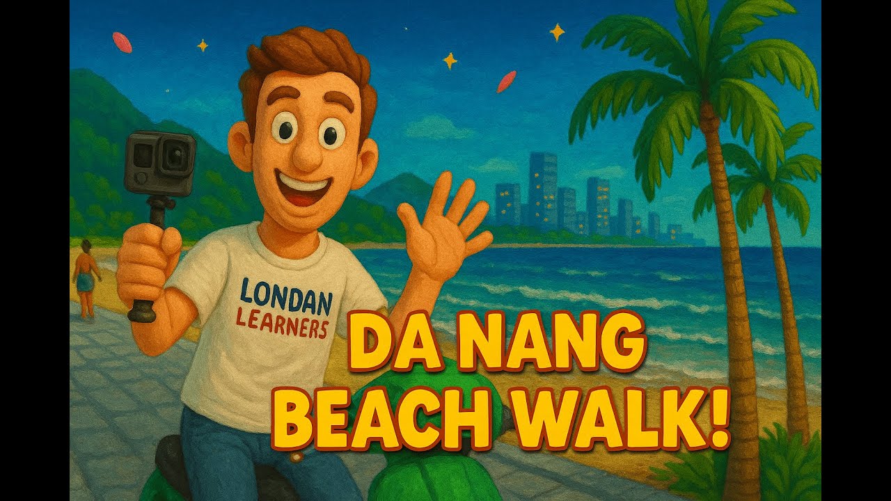 London Learners to Da Nang Beach Walk in Vietnam in 2k.