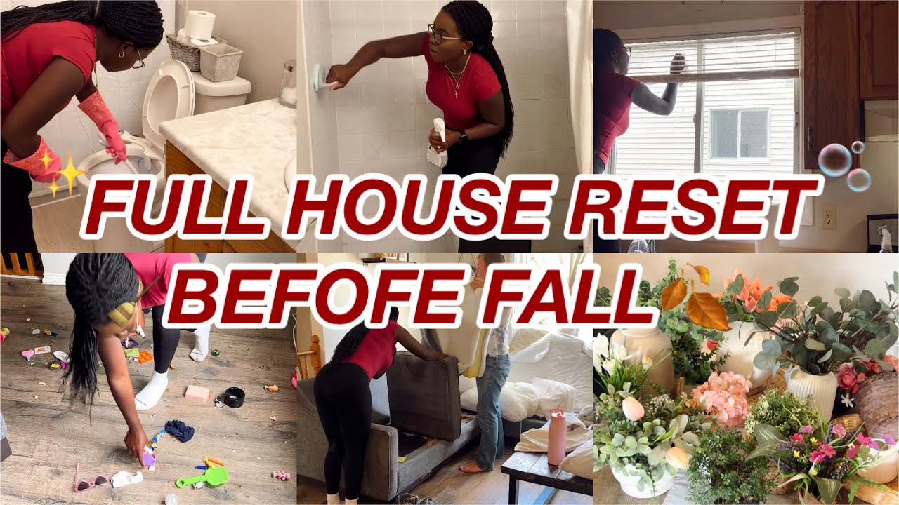 DEEP CLEAN BEFORE FALL🍂 // FULL HOUSE RESET🧹✨🧼🫧