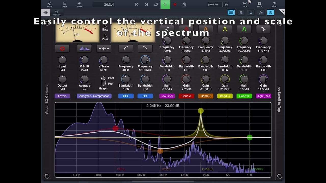 4Pockets Visual EQ Console for iOS