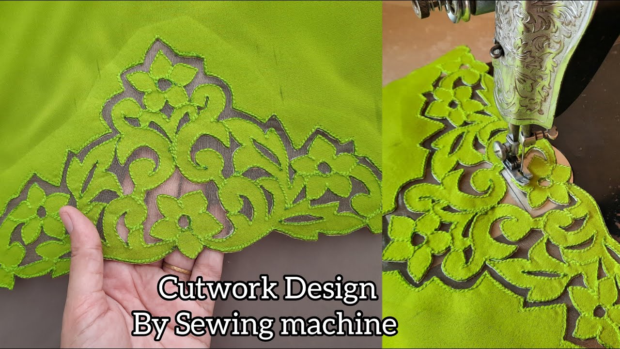 Trendy cutwork Embroidery Design by Sewing Machine _ Unique Sleeves And Trouser Design _ Sewing Hack