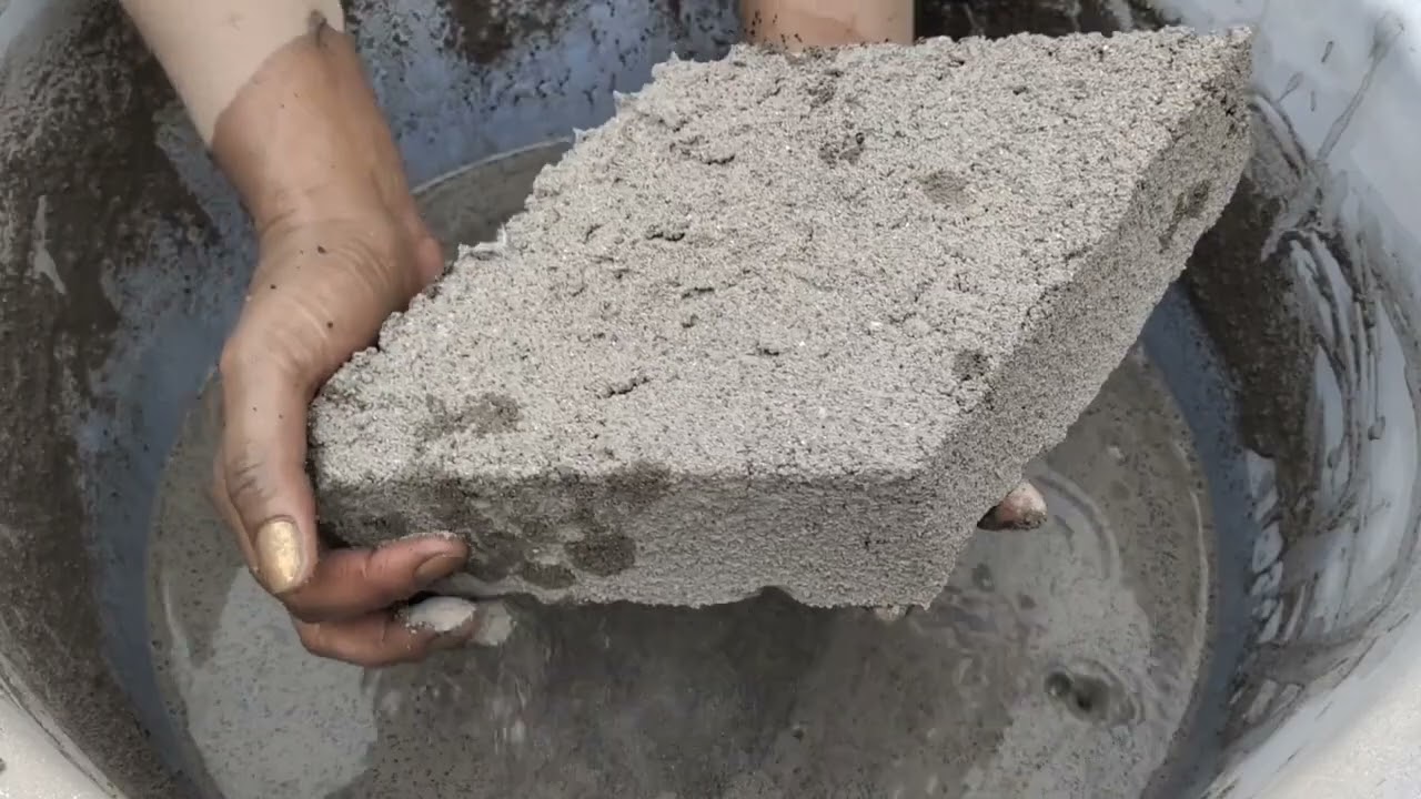 Asmr - dusty 🌪️ soft sand cement crumbling in water 💦💦