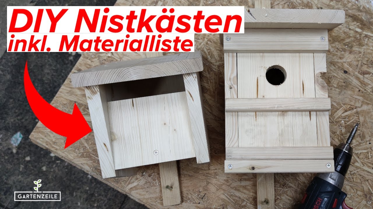 Nistkästen DIY - Nistkästen selber bauen! Inklusive PDF Bauanleitung & Materialliste!