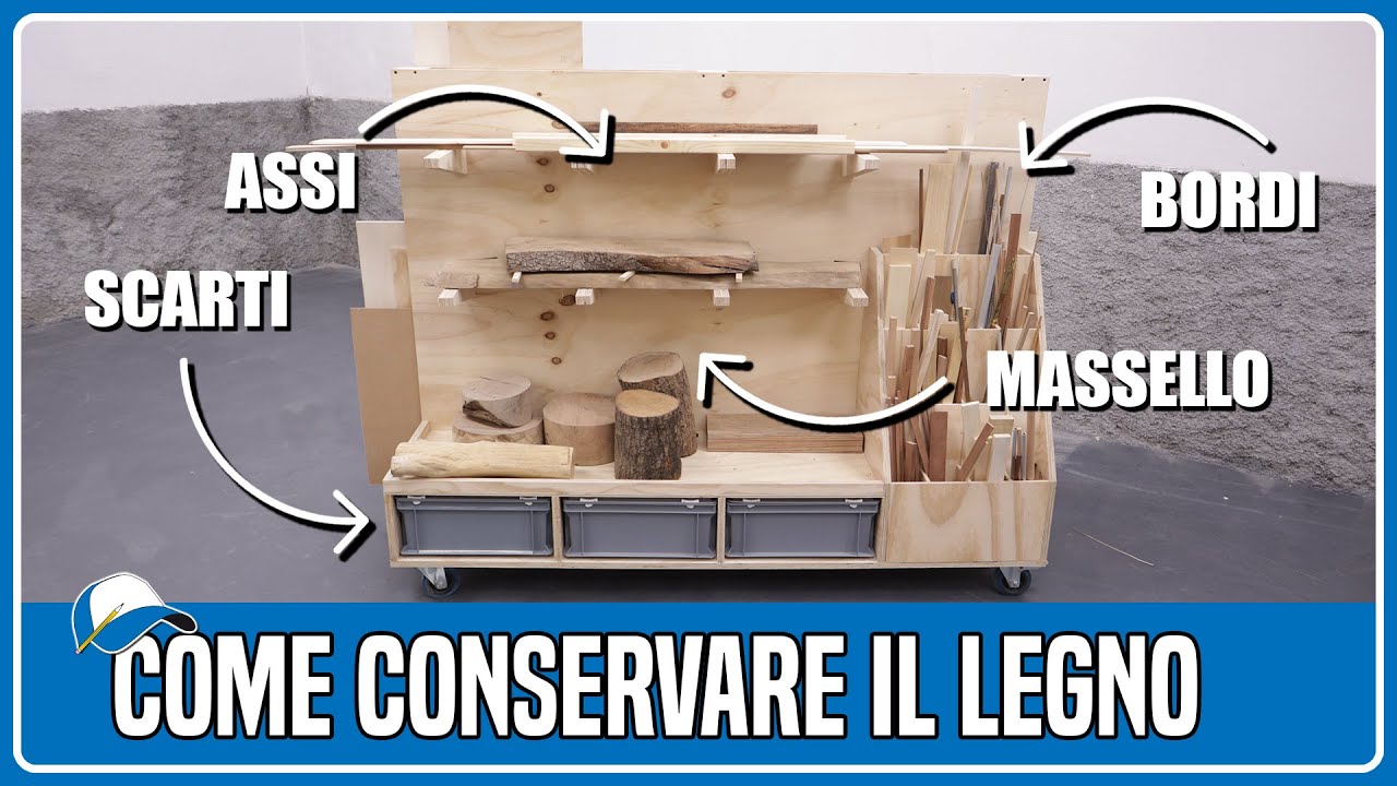 Come conservare il legno - Carrello porta scarti e legno massello