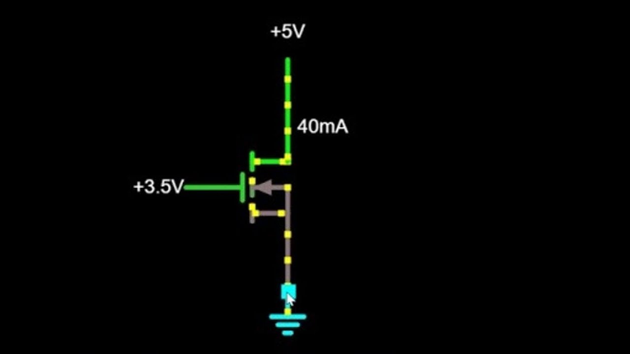 A simple model of a n type MOSFET simulation and analysis