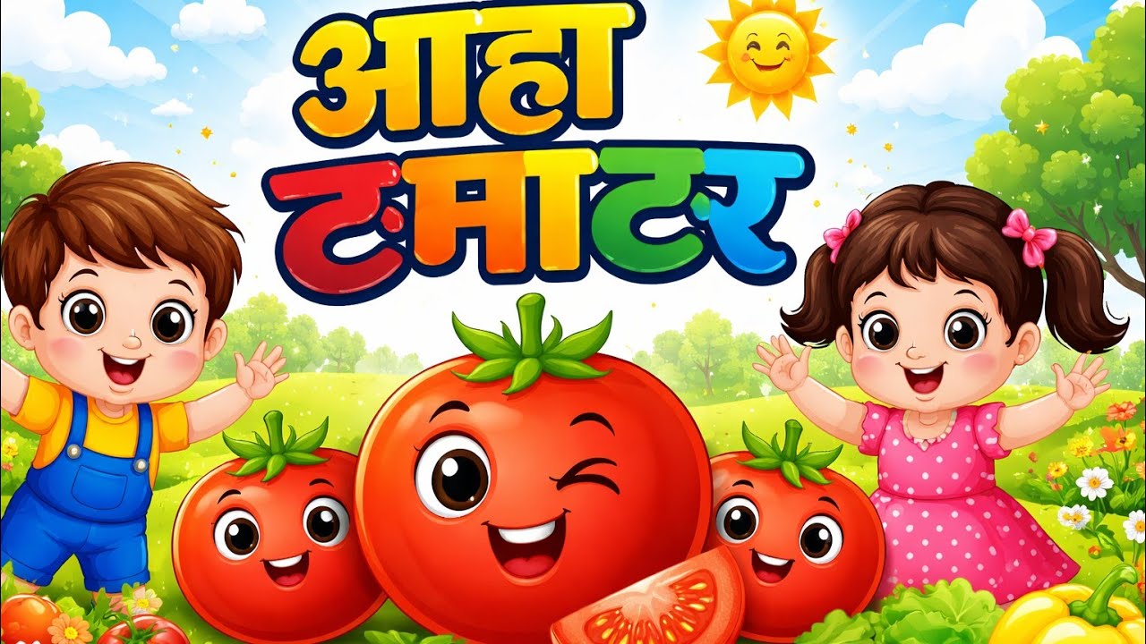आहा टमाटर - Aaha Tamatar Bade Mazedar | Hindi Nursery Rhymes And Kids Song | #ahatamatarbademazedar 