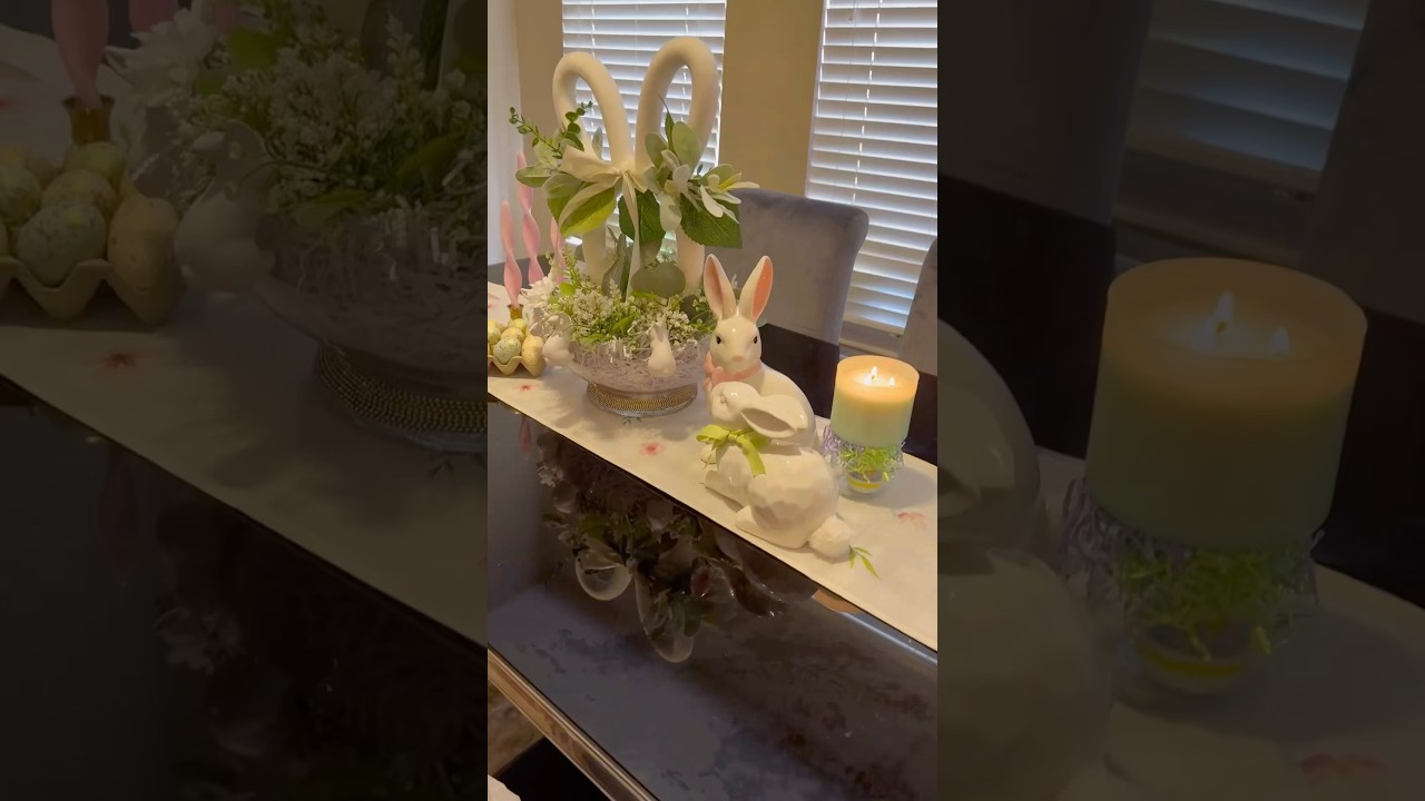 Stunning Easter Tablescape-Budget Friendly #easterdecor #tablescape #budgetfriendly  #easter