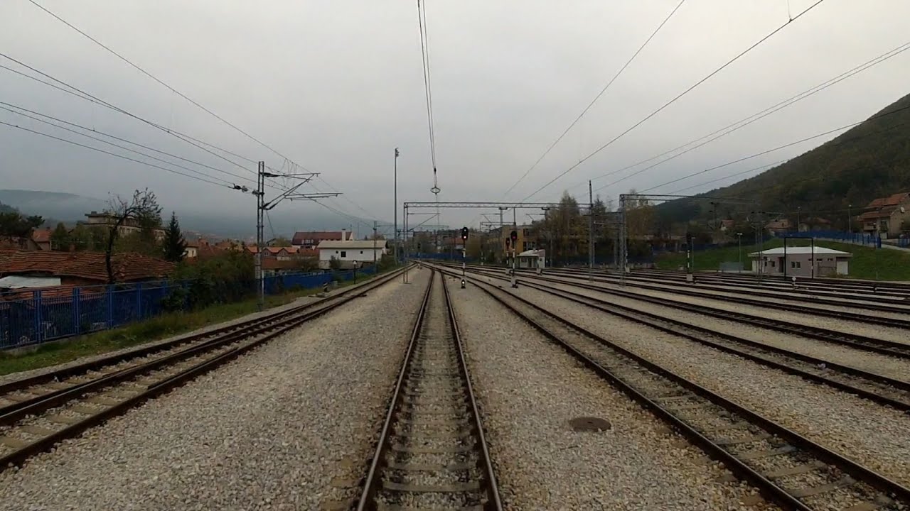 Train cab ride Bulgaria: Dimitrovgrad (Serbia) - Dragoman (Bulgaria) [cross border railway]