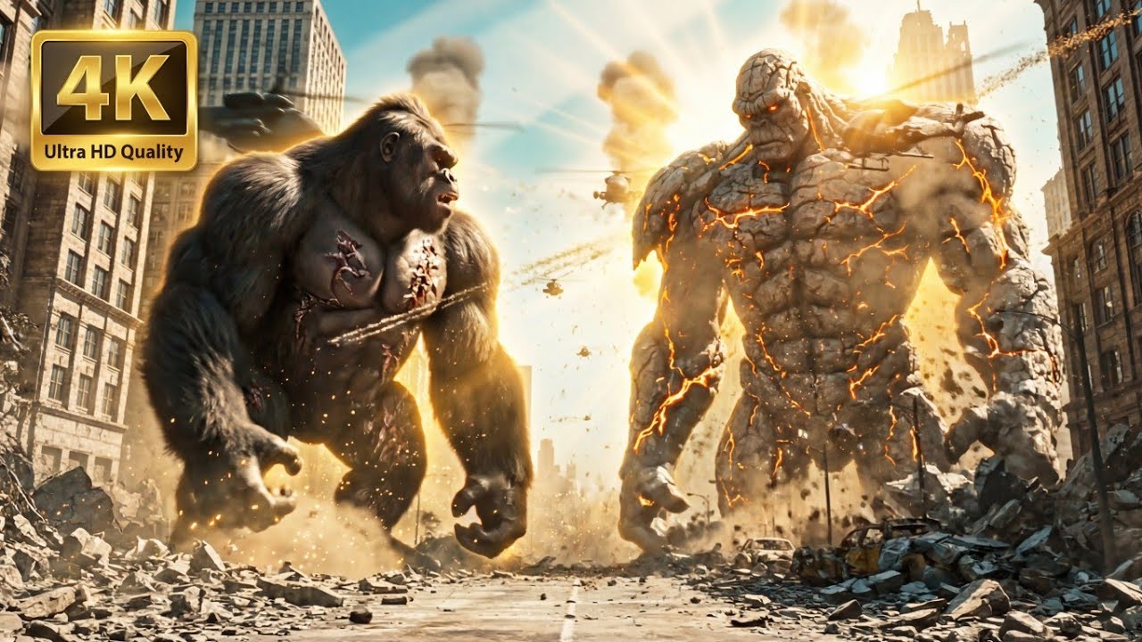 A Monster That Shouldn’t Exist vs a Giant Gorilla | AI Epic Battle| Divine Beasts AI