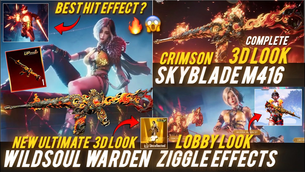 🔴NEW M416 3D LOOK IS HERE 🔥😱 WILDSOUL WARDEN SET🔥 HIT EFFECT IS CRAZY🔥 MATERIAL DISCOUNT CONFIRMED ✅