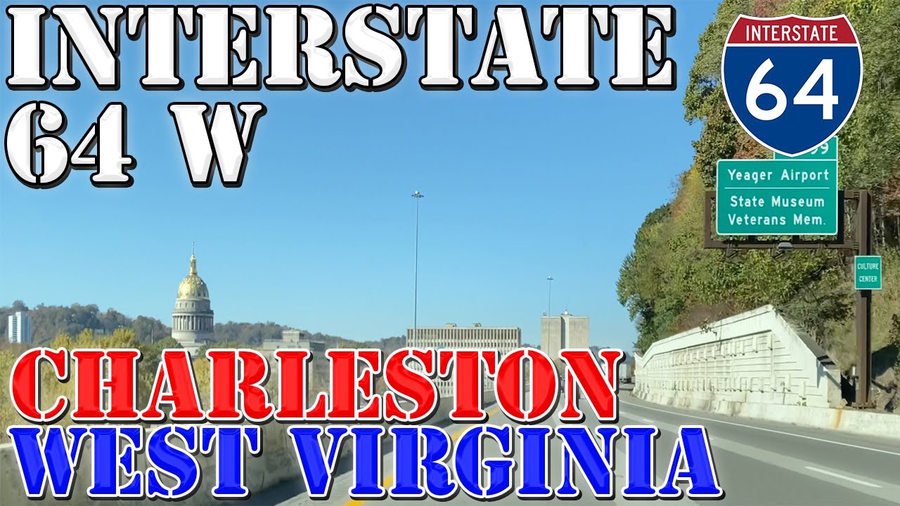 I-64 West - Charleston - West Virginia - 4K Highway Drive