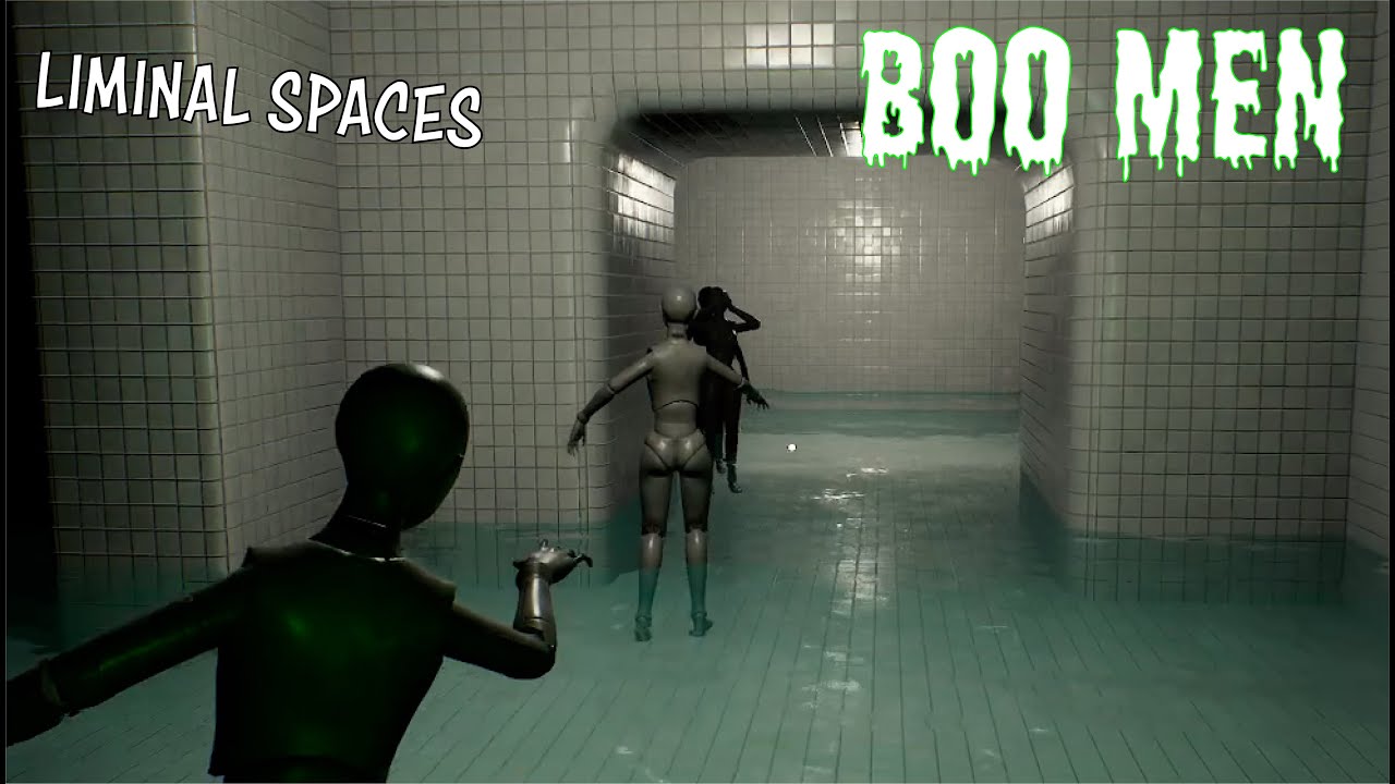 boo men liminal spaces with mannequins