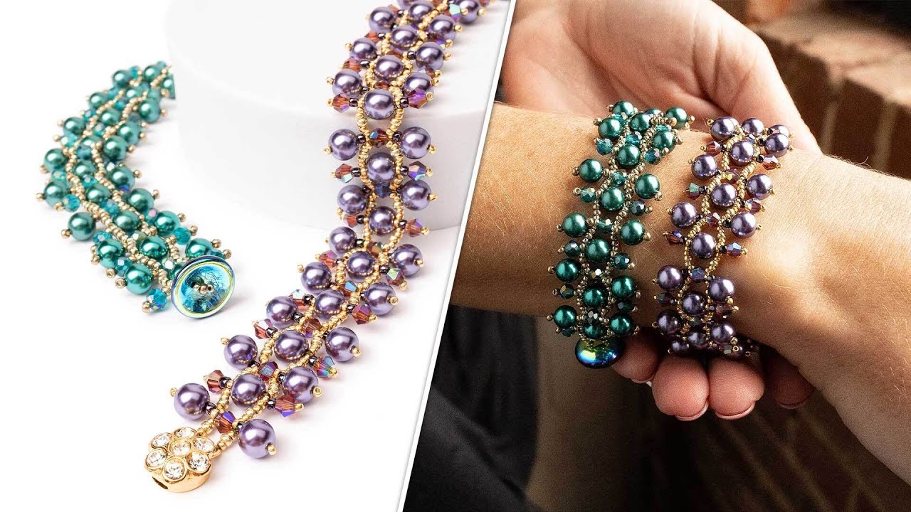 Pearl Weave Bracelet - DIY Jewelry Making Tutorial by PotomacBeads