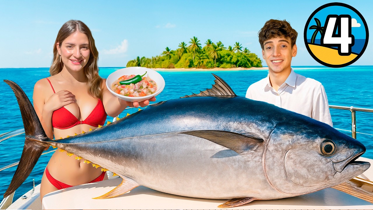 🩸Comiendo Solo lo que Pesque por 24H🩸 Dia 4 de 7 Viviendo en la playa