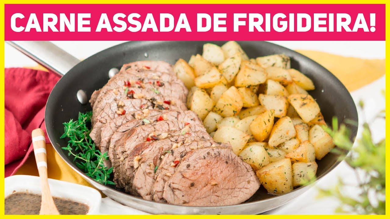 ALMOÇO MUITO FÁCIL COM CARNE ASSADA NA FRIGIDEIRA e BATATA SOUTÉ DELICIOSA | Receitas de Minuto 574