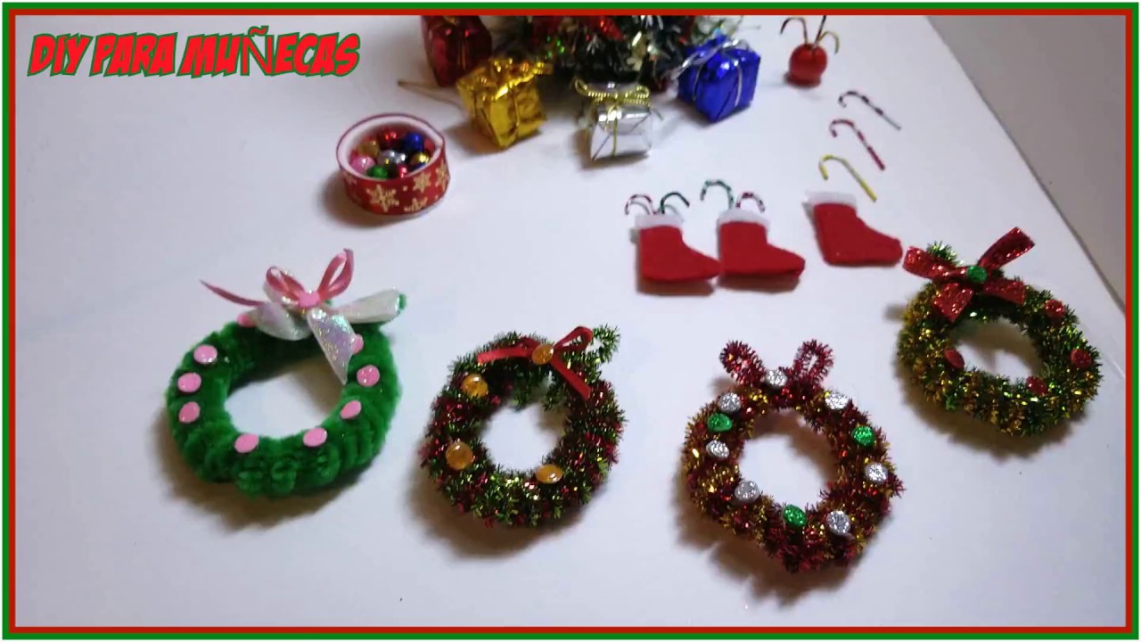 como hacer adornos y cosas de navidad para muñecas. how to make ornaments christmas for dolls🎅🌲🎄