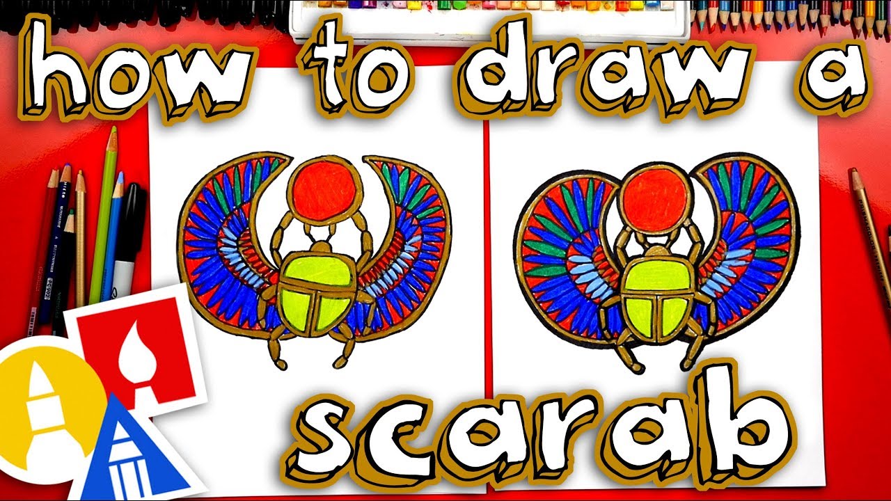 How To Draw An Egyptian Scarab Beetle