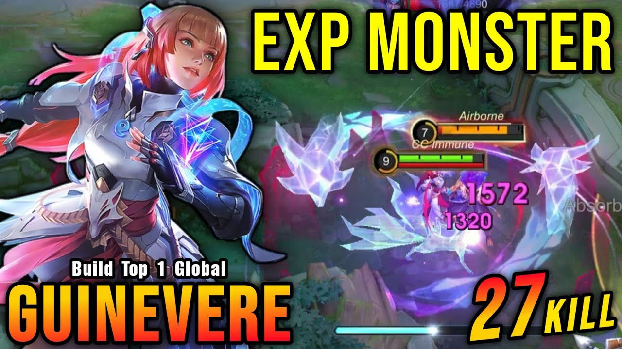 27 Kills!! Guinevere LEGEND Skin Offlane Monster!! - Build Top 1 Global Guinevere ~ MLBB