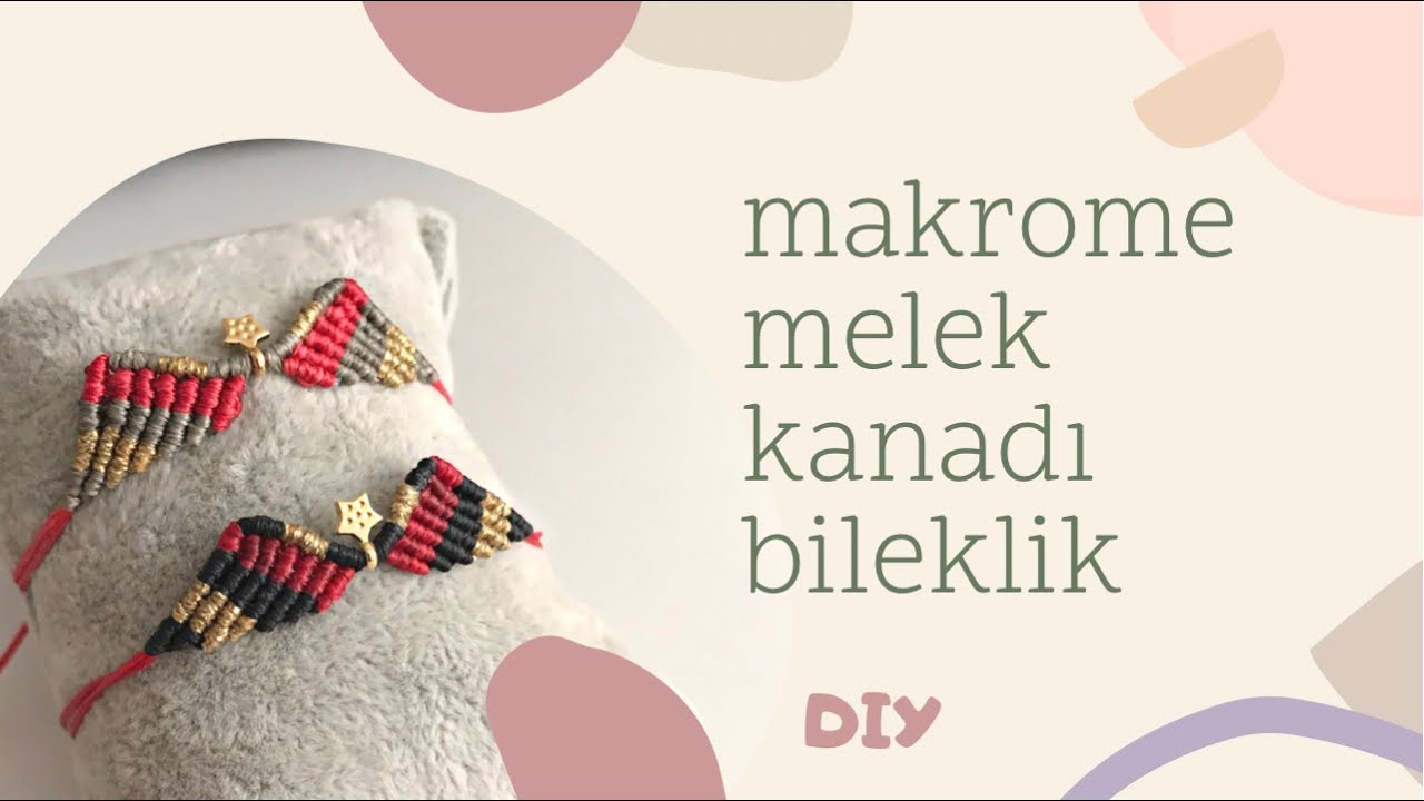 Makrome melek kanadı bileklik/ macrame angel wing bracalet/ dıy/kendinyap/ kolaymakrome /