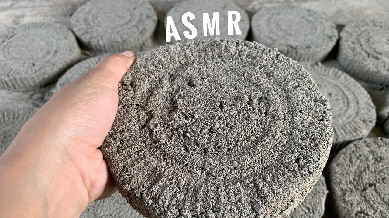ASMR-Fine Glittery Sand Discs Crumble+Dipping in Water💧.