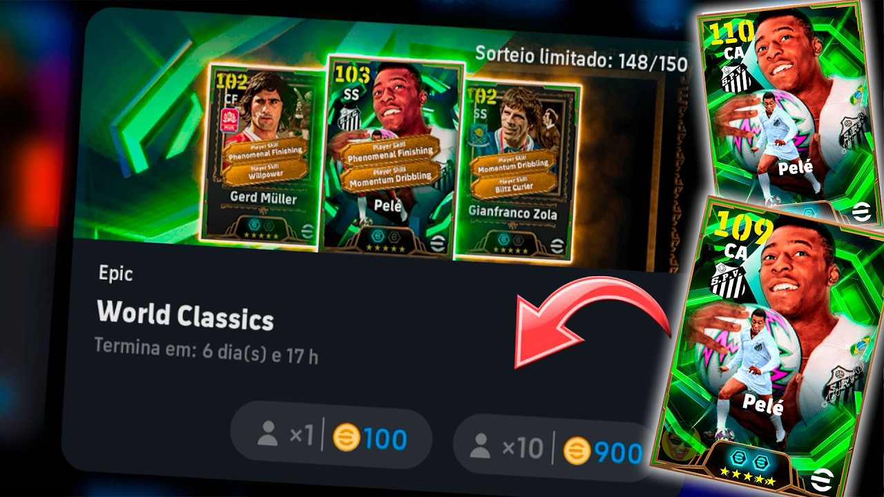PACK OPEN! NOVO PELÉ 110, GERAD MULLER E ZOLA NO EFOOTBALL MOBILE