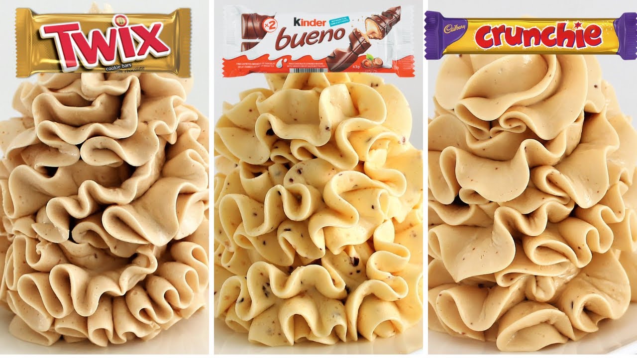 Сгущенный сливочный крем КОМПИЛЯЦИЯ Kinder Bueno Twix Crunchie NO Сахарная пудра Silky Smooth!
