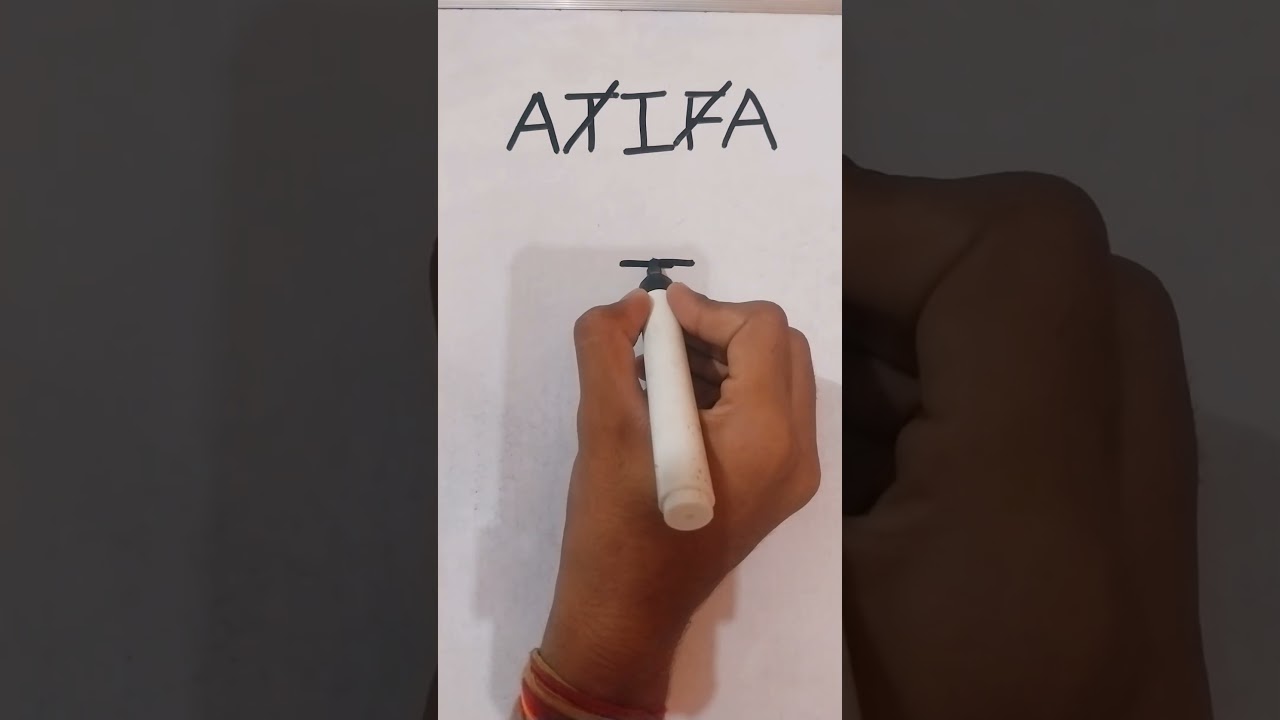 Atifa name Logo | Comment your Name