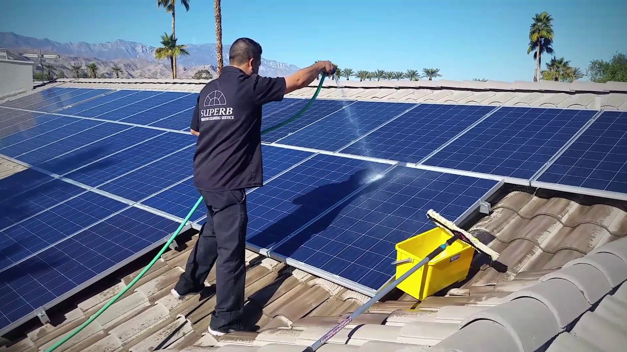 Solar Panel Cleaning extra add on $$$ The Superb Way