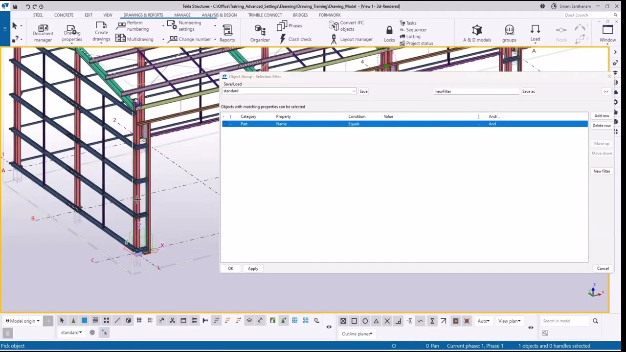 Tekla Structures : Filter Tips