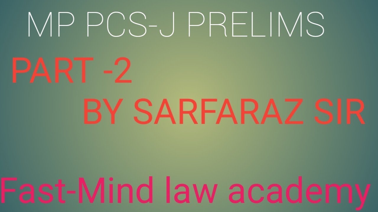 Mp PCS-J PRILILIMS Exam