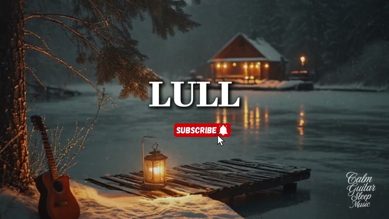 Calm Winter Guitar Sleep Music Outdoors ~ Gentle Acoustic Night Ambience for Rest & Relaxation