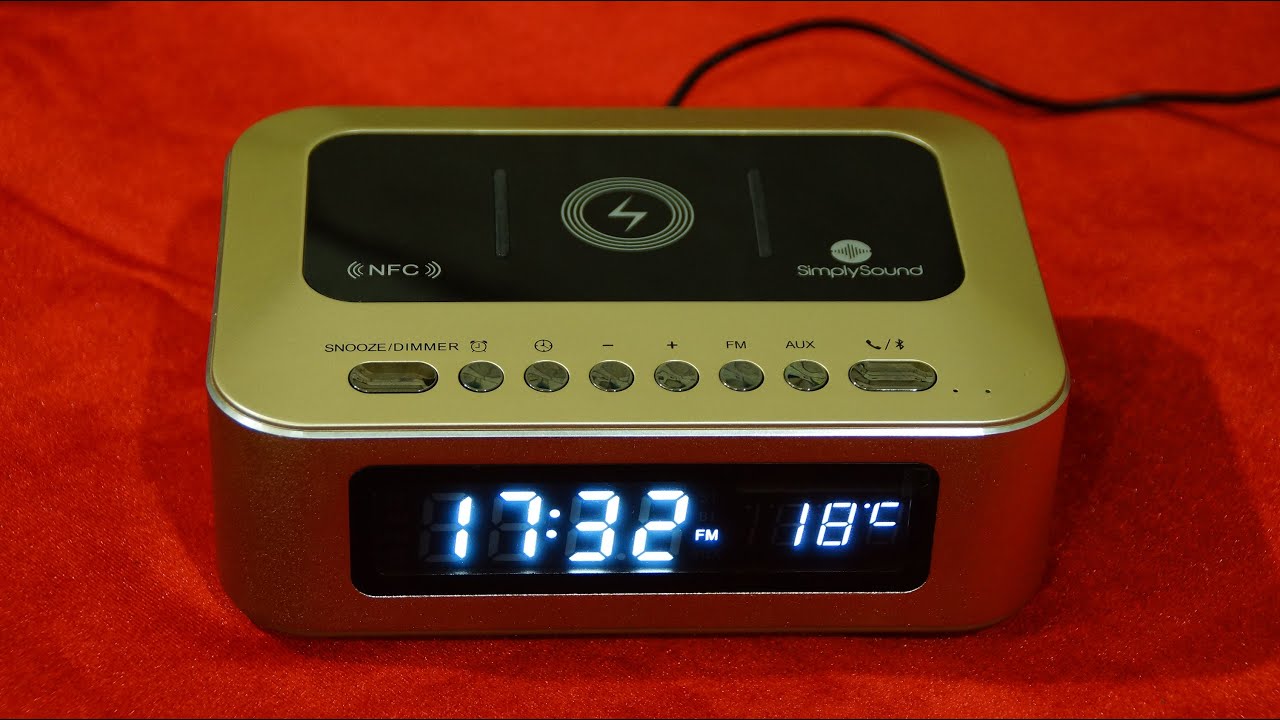 Clock station THOMSON SISCB 25 Электронные часы,будильник,блютуз колонка,ФМ радио,беспроводная заряд