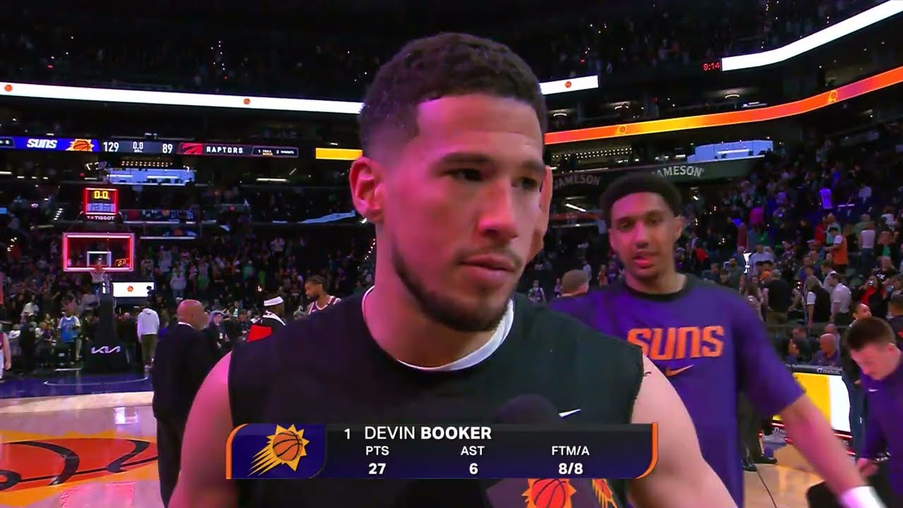 Phoenix Suns on court Postgame Interview | Devin Booker | 3-17-25