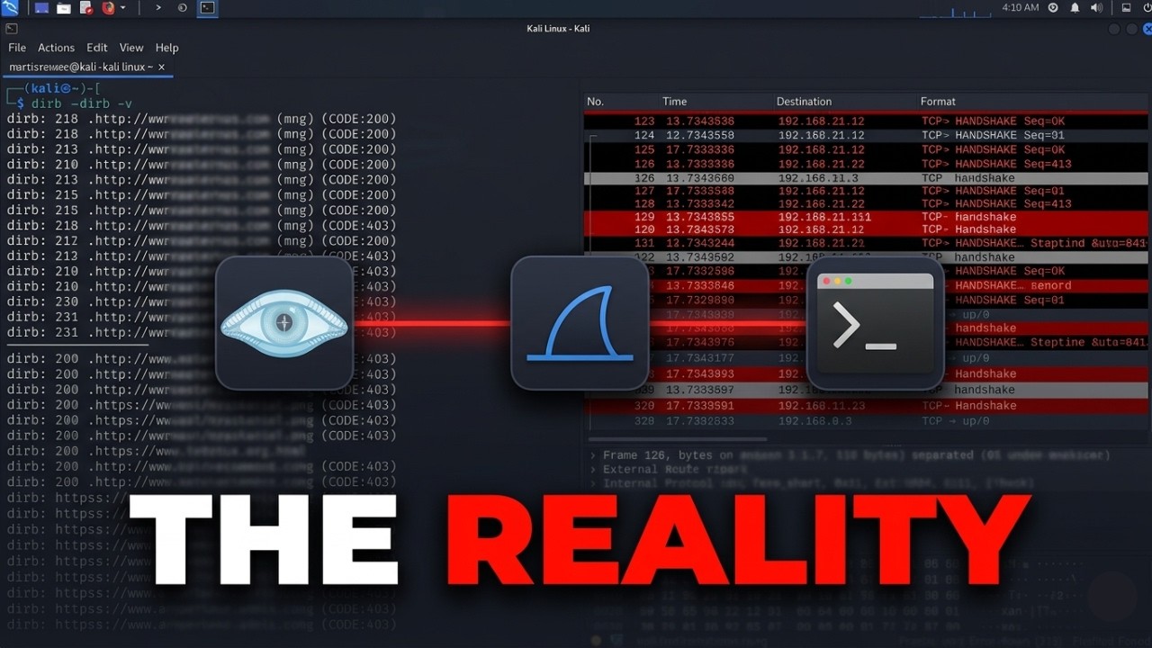 Как хакеры на самом деле объединяют инструменты в единую цепочку (Nmap, Dirb, Wireshark)